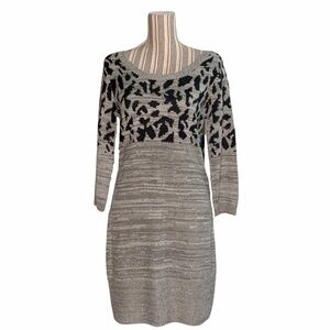 LIV Animal Print Sweater Dress